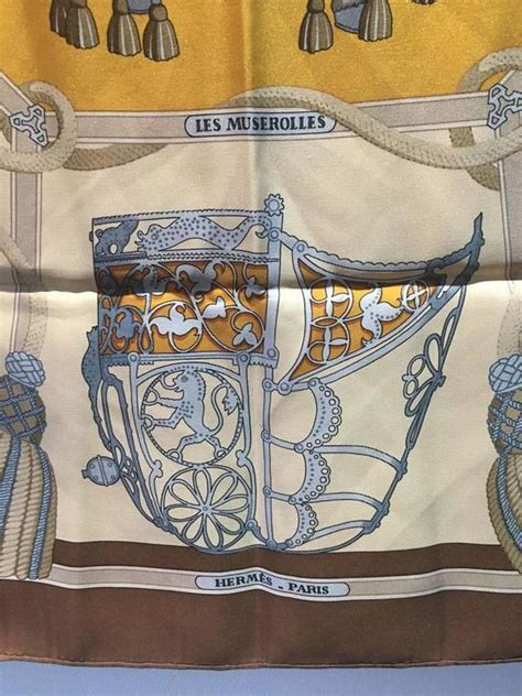 Hermes Vintage Les Muserolles Silk Scarf, circa 1986